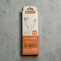 کابل شارژ Type-C ساساتری SASATHREE مدل S-80T فست شارژ 6 آمپر