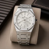 ساعت مچی مردانه اودمار پیگه Royal Oak صفحه بژ استیل