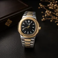ساعت مچی مردانه Patek Philippe طرح Nautilus دو رنگ استیل طلایی